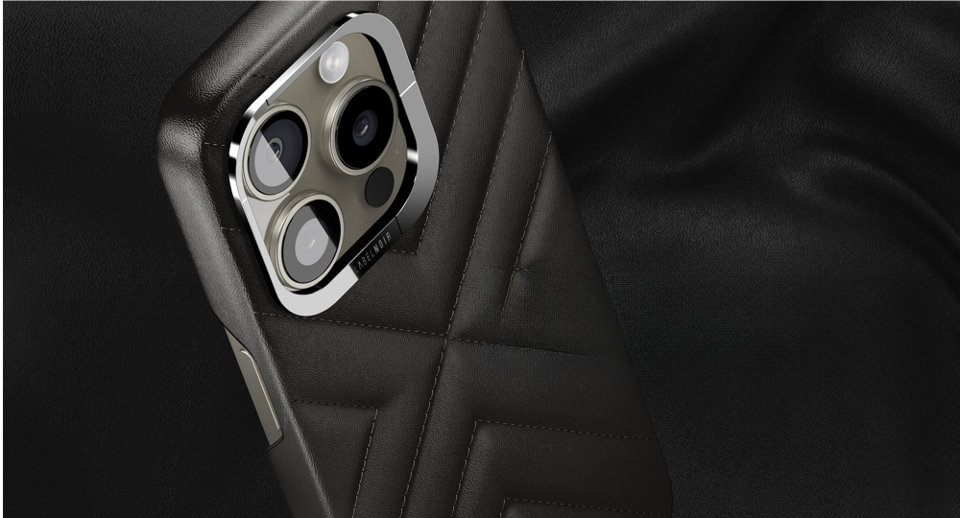 A designer iphone case, made from leather and exotic skins.