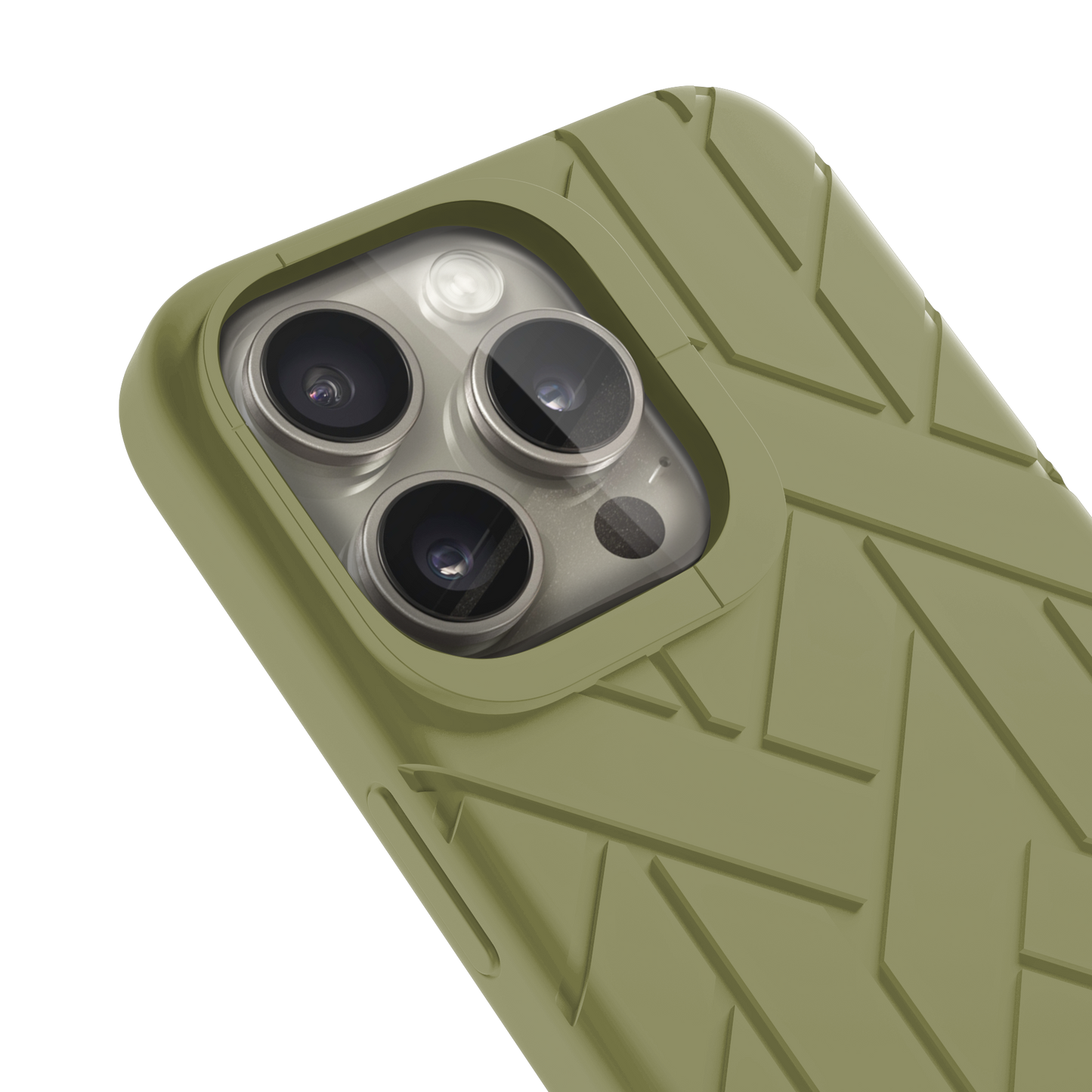 Iphone 15 Pro Max Olive Rubber Case | Label Noir Genève