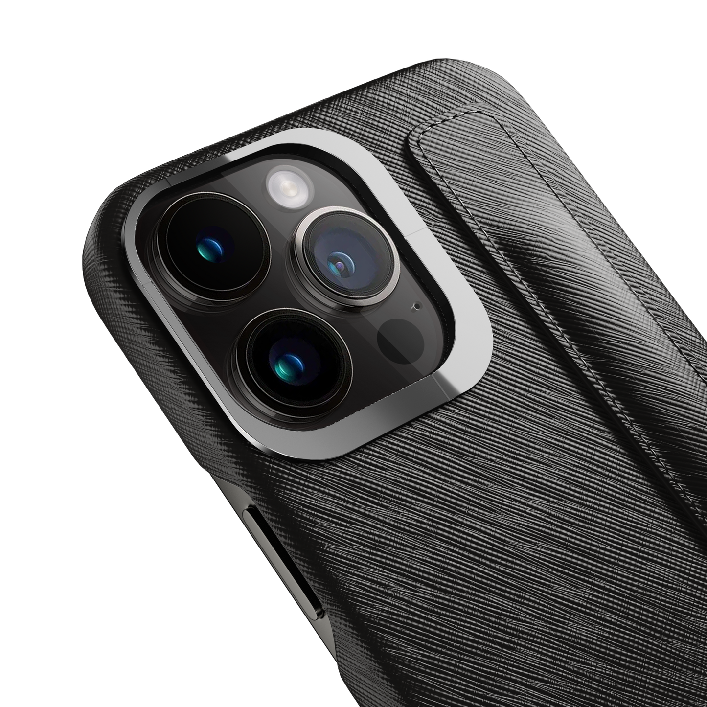 Iphone 14 Pro Black Saffiano Strap Case | Magsafe