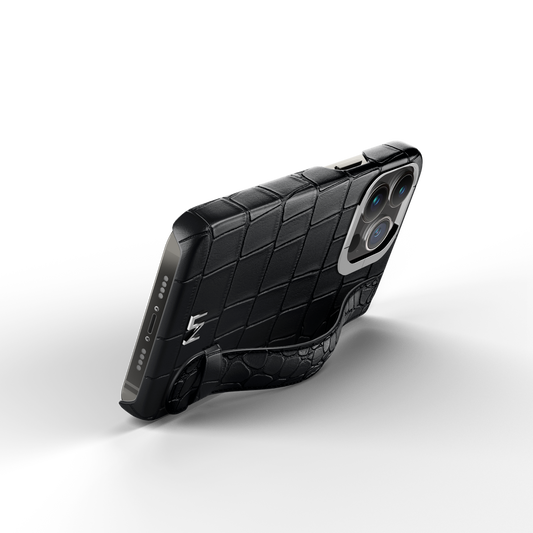 Iphone 13 Pro Black Alligator Strap Case | Magsafe