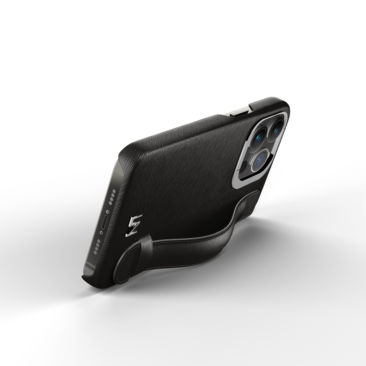 Iphone 14 Pro Black Saffiano Strap Case | Magsafe