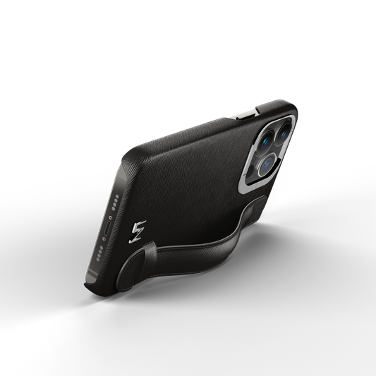 Iphone 14 Pro Black Saffiano Strap Case | Magsafe