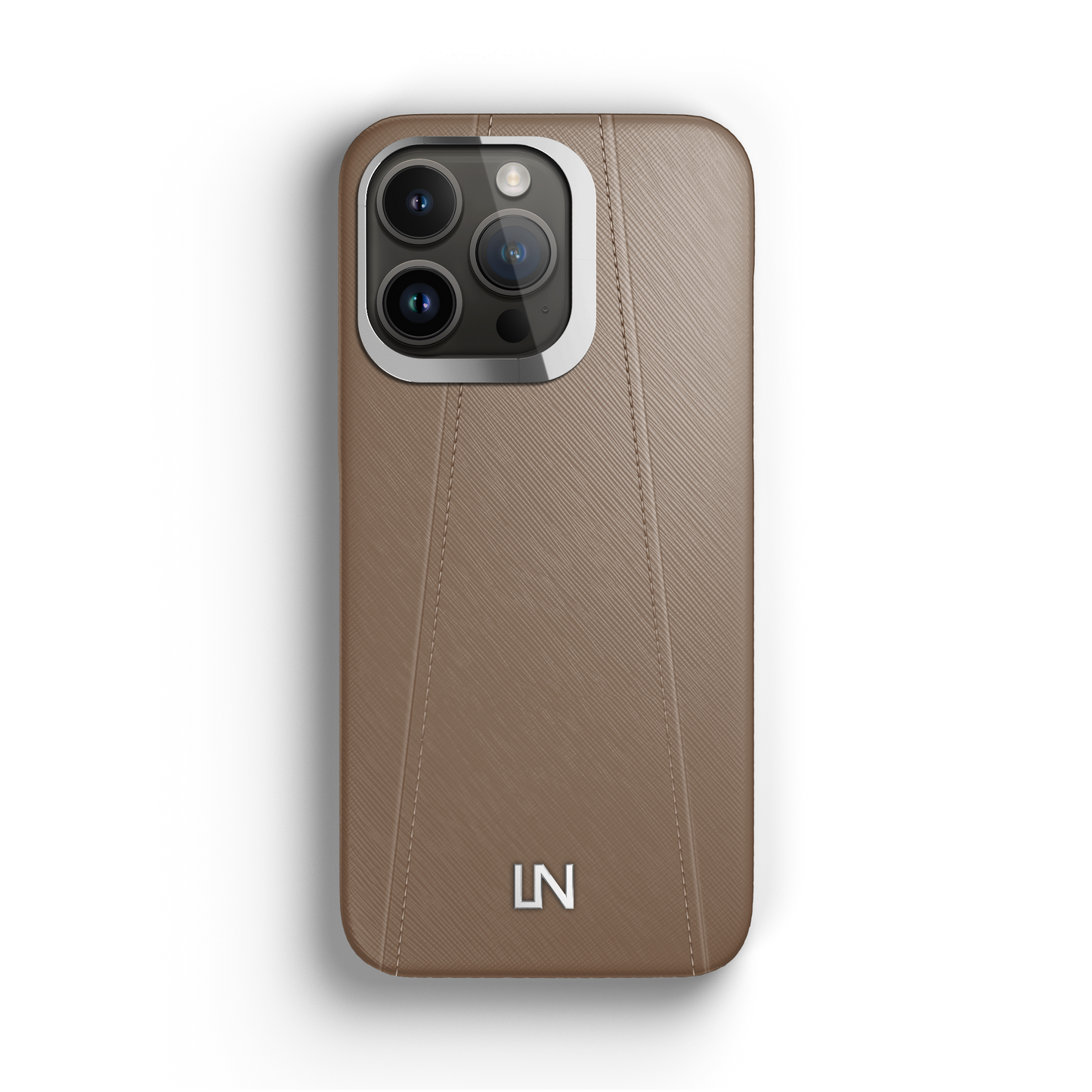 Iphone 14 Pro Taupe Saffiano Case | Magsafe