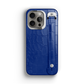 Iphone 16 Pro Max Blue Peony Alligator Removable Strap Case | Magsafe