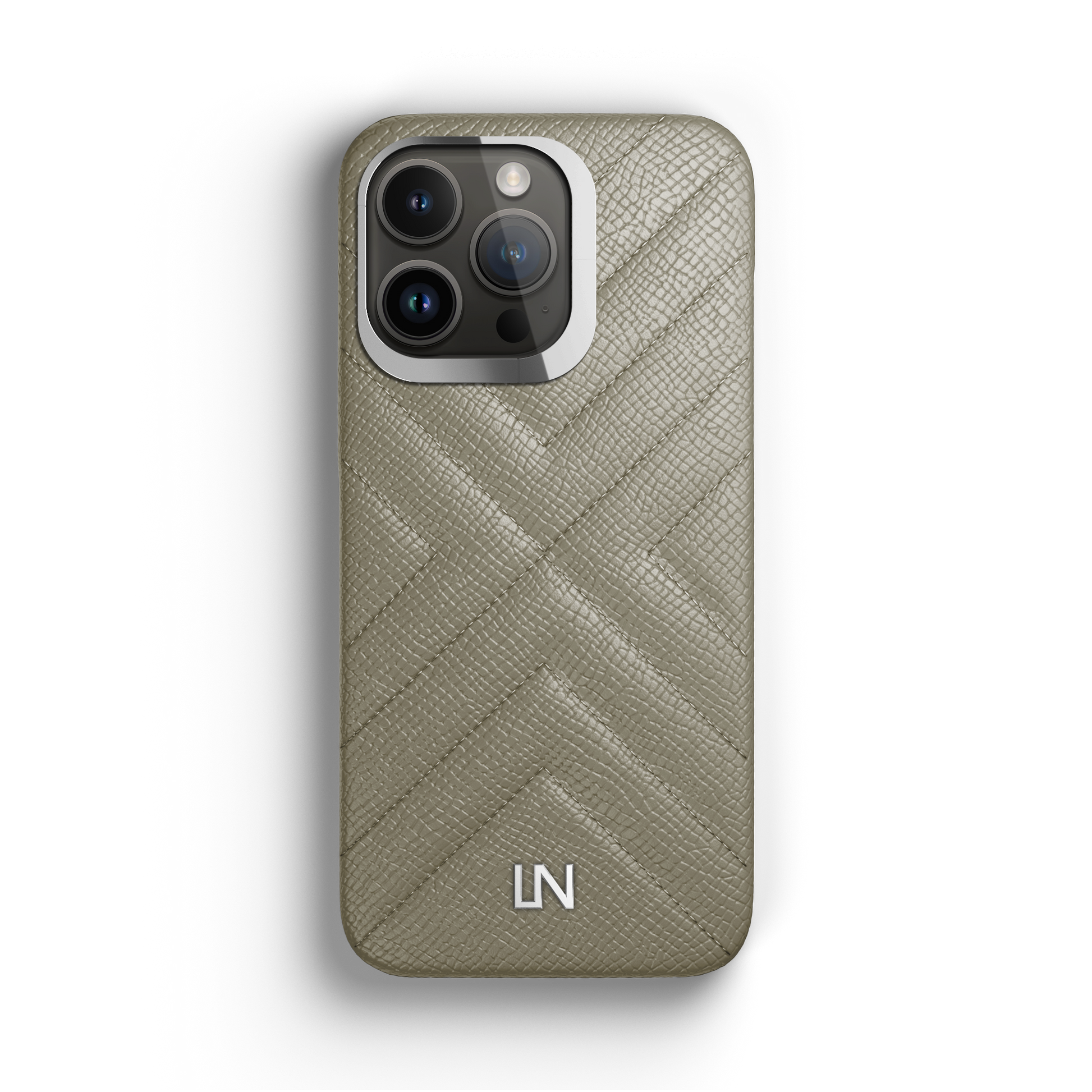 Iphone 14 Pro Taupe Quilted Case