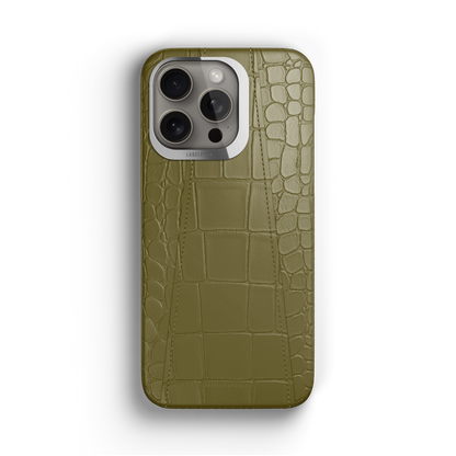 Iphone 15 Pro Olive Green Alligator Case | Magsafe