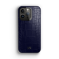 Iphone 14 Pro Navy Blue Alligator Case | Magsafe