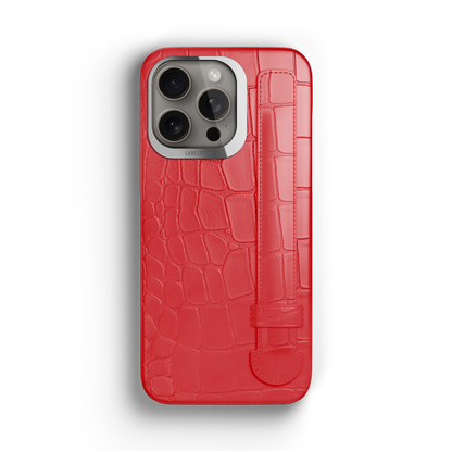 Iphone 16 Pro Red Alligator Strap Case | Magsafe