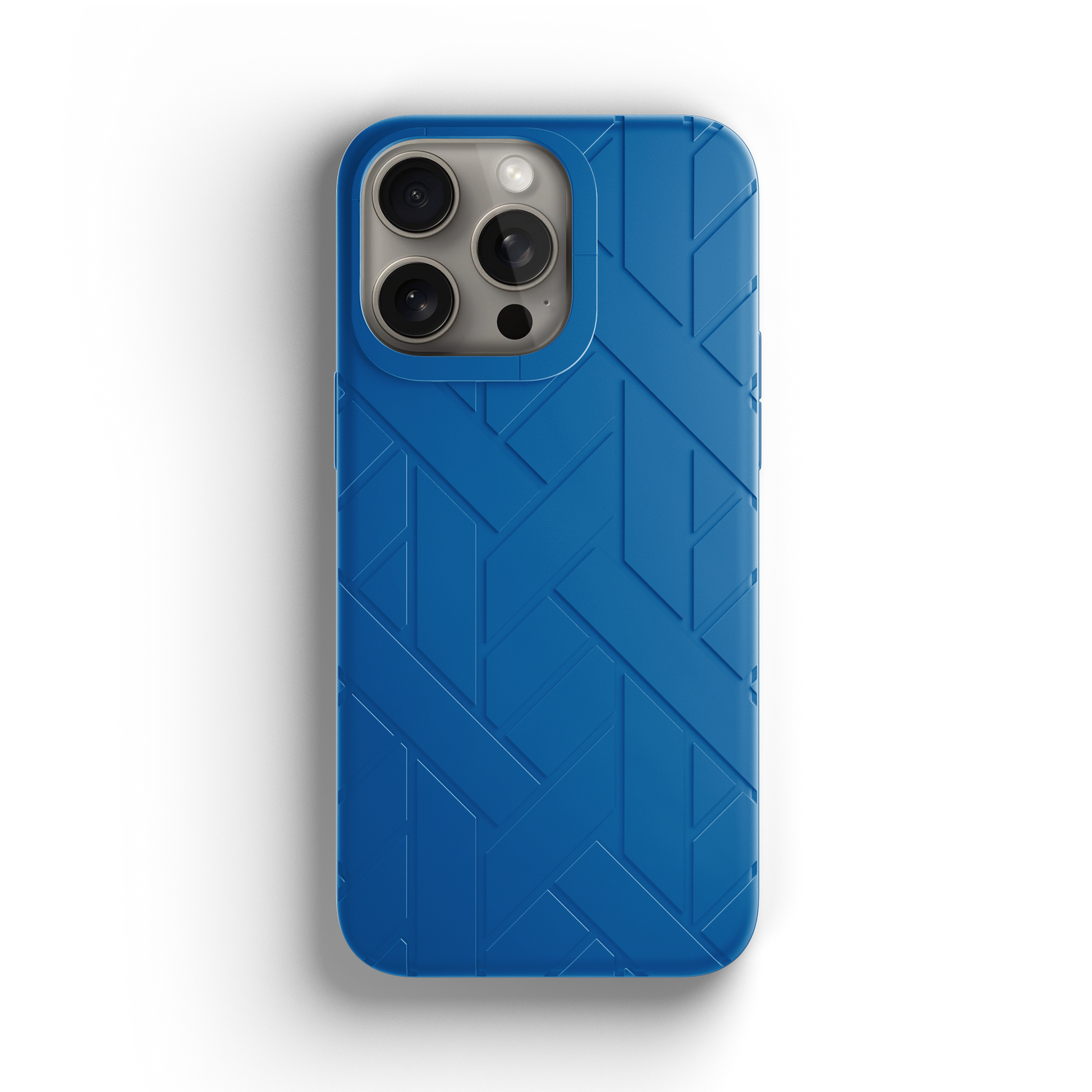 Iphone 15 Pro Max Blue Rubber Case | Label Noir Genève