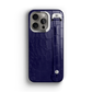 Iphone 16 Pro Navy Blue Alligator Removable Strap Case | Magsafe