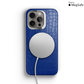 Iphone 16 Pro Max Blue Peony Alligator Case | Magsafe