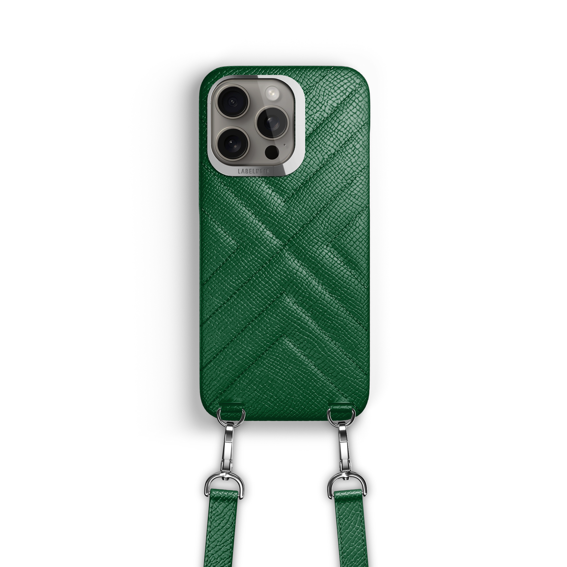 Iphone 16 Pro Quilted Green Sapin Crossbody Case | Label Noir Genève