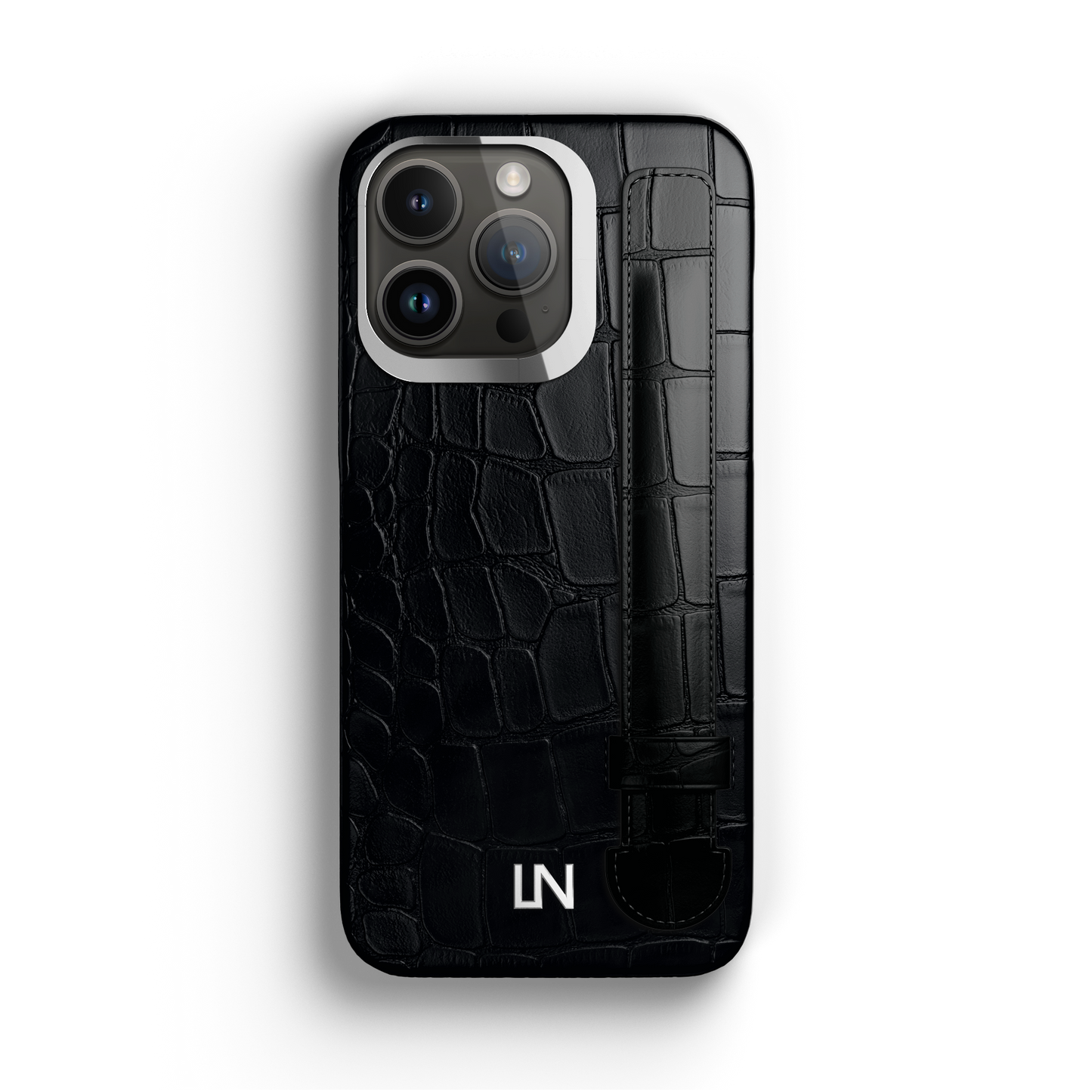 Iphone 14 Pro Black Alligator Strap Case | Magsafe