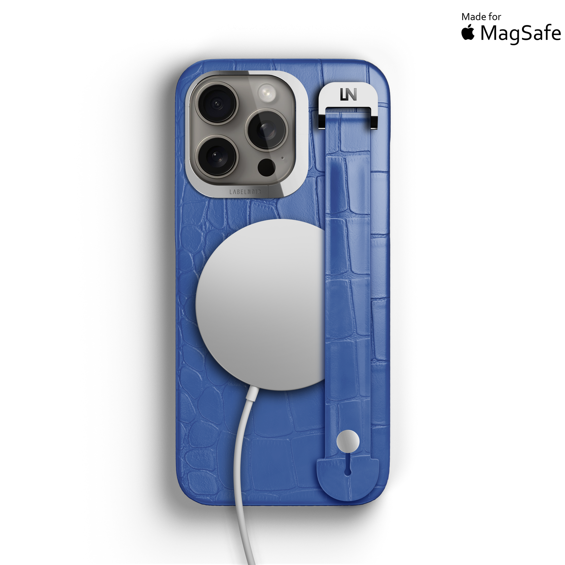 Iphone 16 Pro Max Phantom Blue Alligator Removable Strap Case | Magsafe