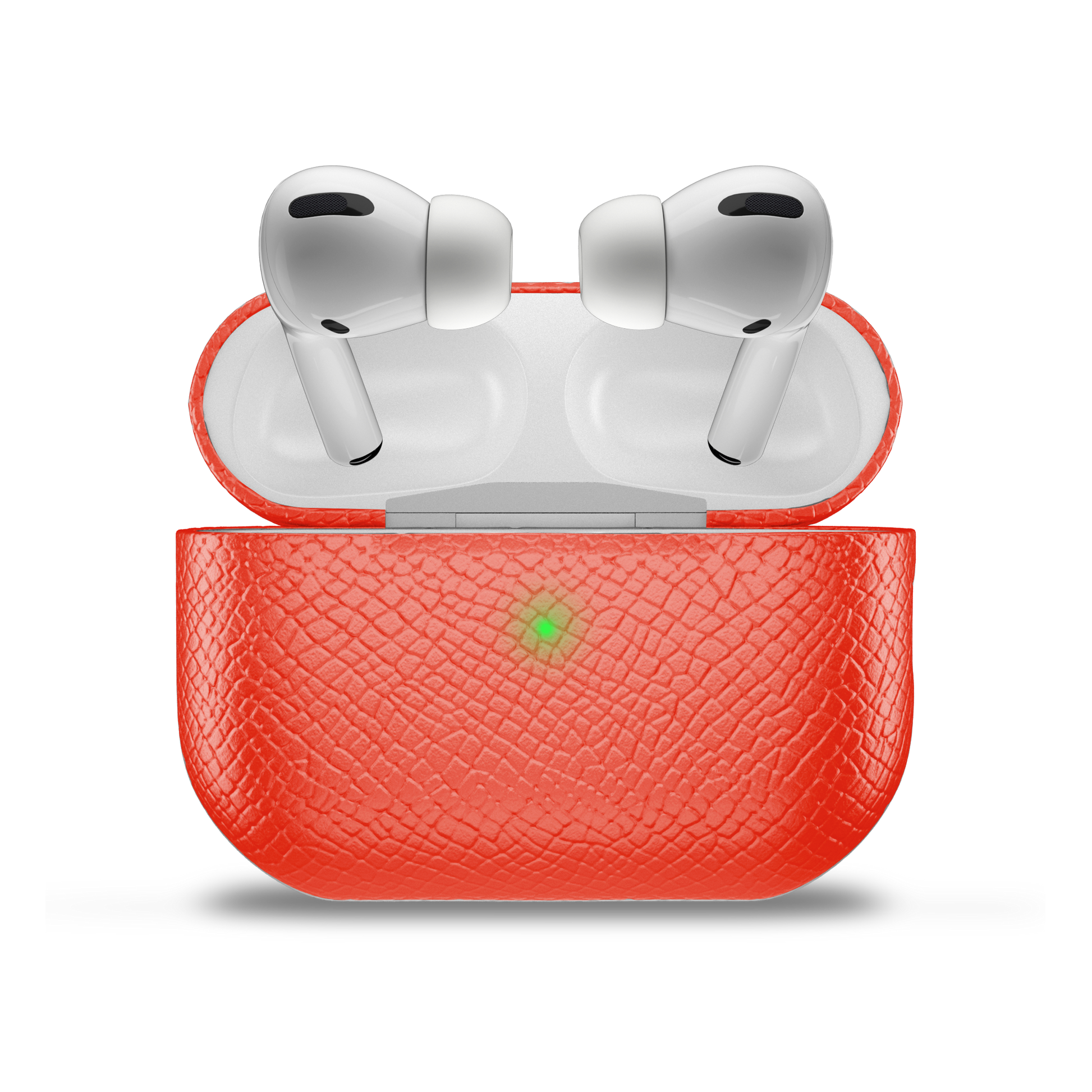 Airpods Pro 2 Orange Grained Leather Cover