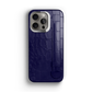 Iphone 16 Pro Navy Blue Alligator Strap Case | Magsafee