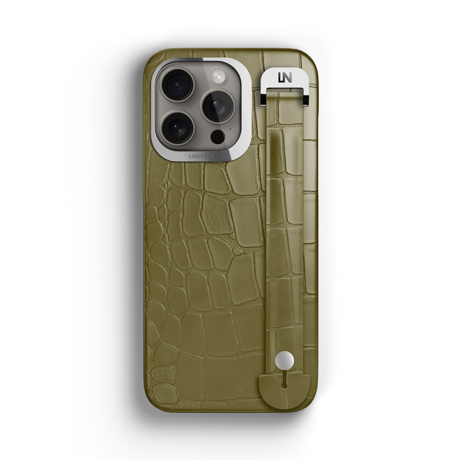 Iphone 15 Pro Max Olive Green Alligator Removable Strap Case | Magsafe