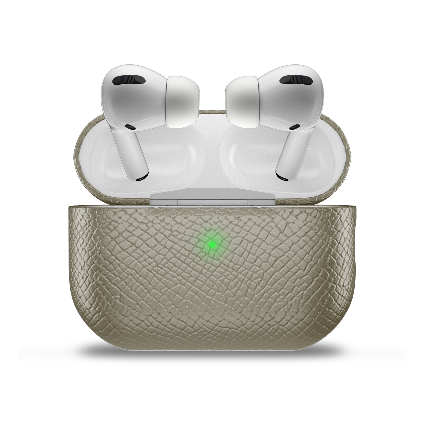 Airpods Pro 2 Taupe Grained Leather Cover