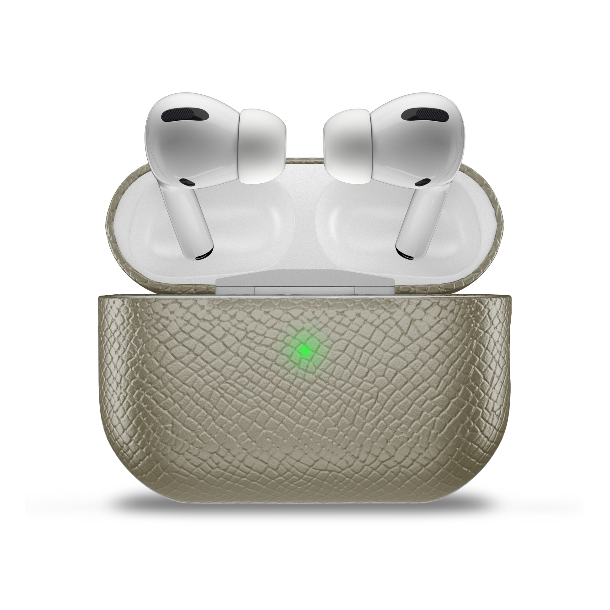 Airpods Pro 2 Taupe Grained Leather Cover