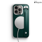 Iphone 16 Pro Forest Green Saffiano Removable Strap Case | Magsafe