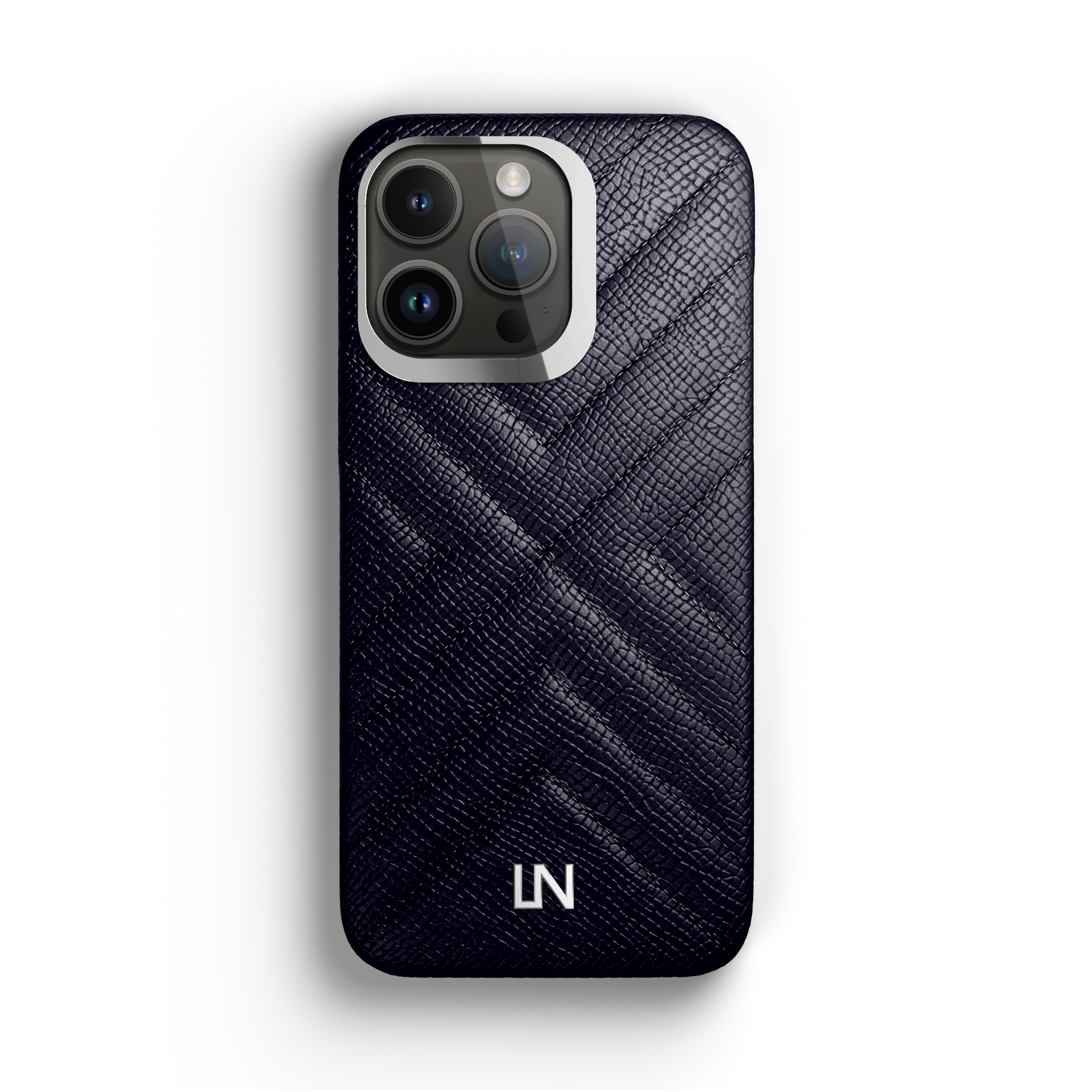 Iphone 14 Pro Navy Blue Quilted Case