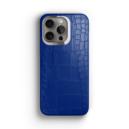 Iphone 15 Pro Blue Peony Alligator Case | Magsafe