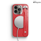 Iphone 16 Pro Red Alligator Removable Strap Case | Magsafe