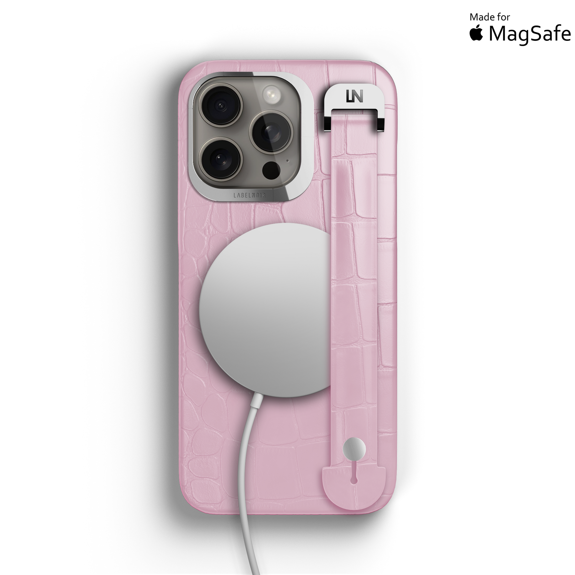 Iphone 16 Pro Pink Alligator Removable Strap Case | Magsafe