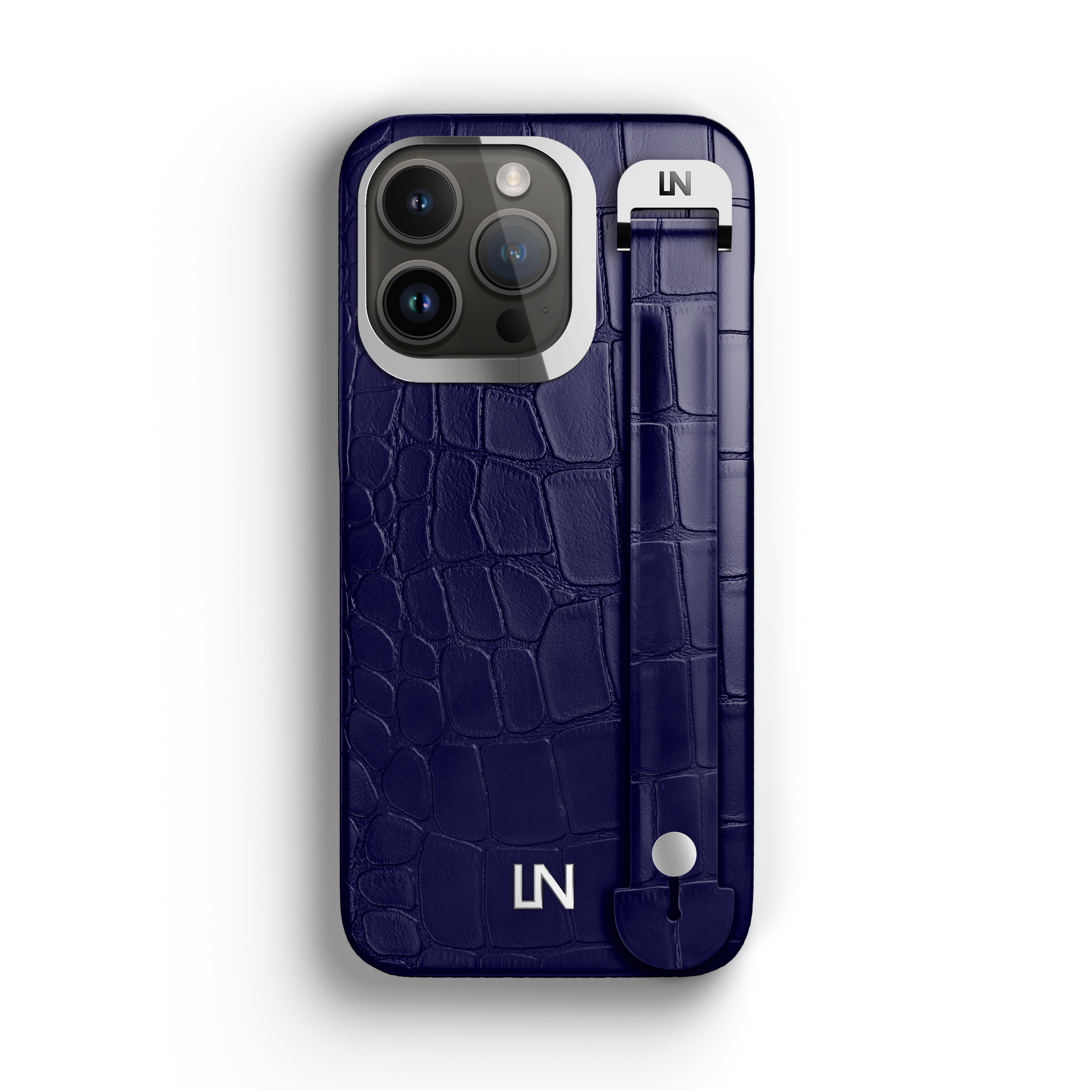 Iphone 13 Pro Navy Blue Alligator Removable Strap Case | Magsafe