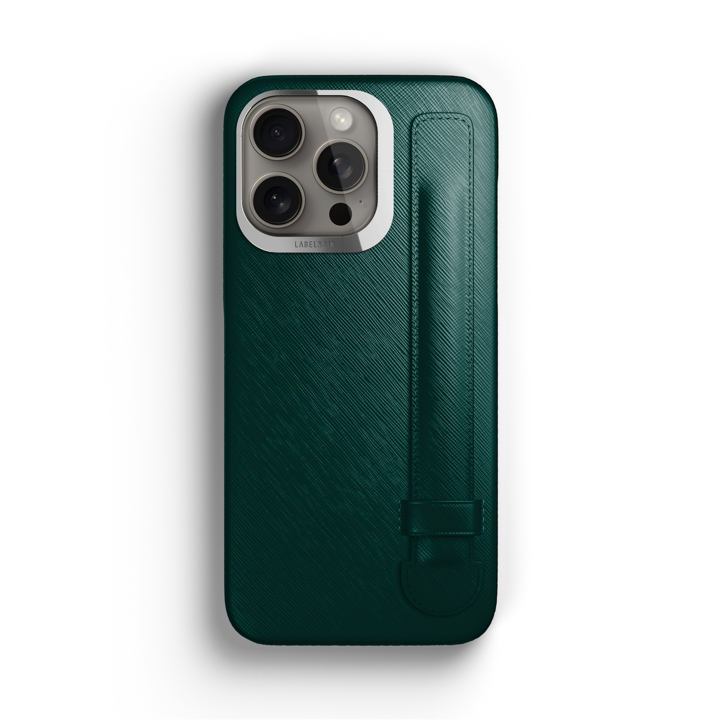 Iphone 16 Pro Forest Green Saffiano Strap Case | Magsafe