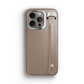 Iphone 16 Pro Taupe Saffiano Removable Strap Case | Magsafe