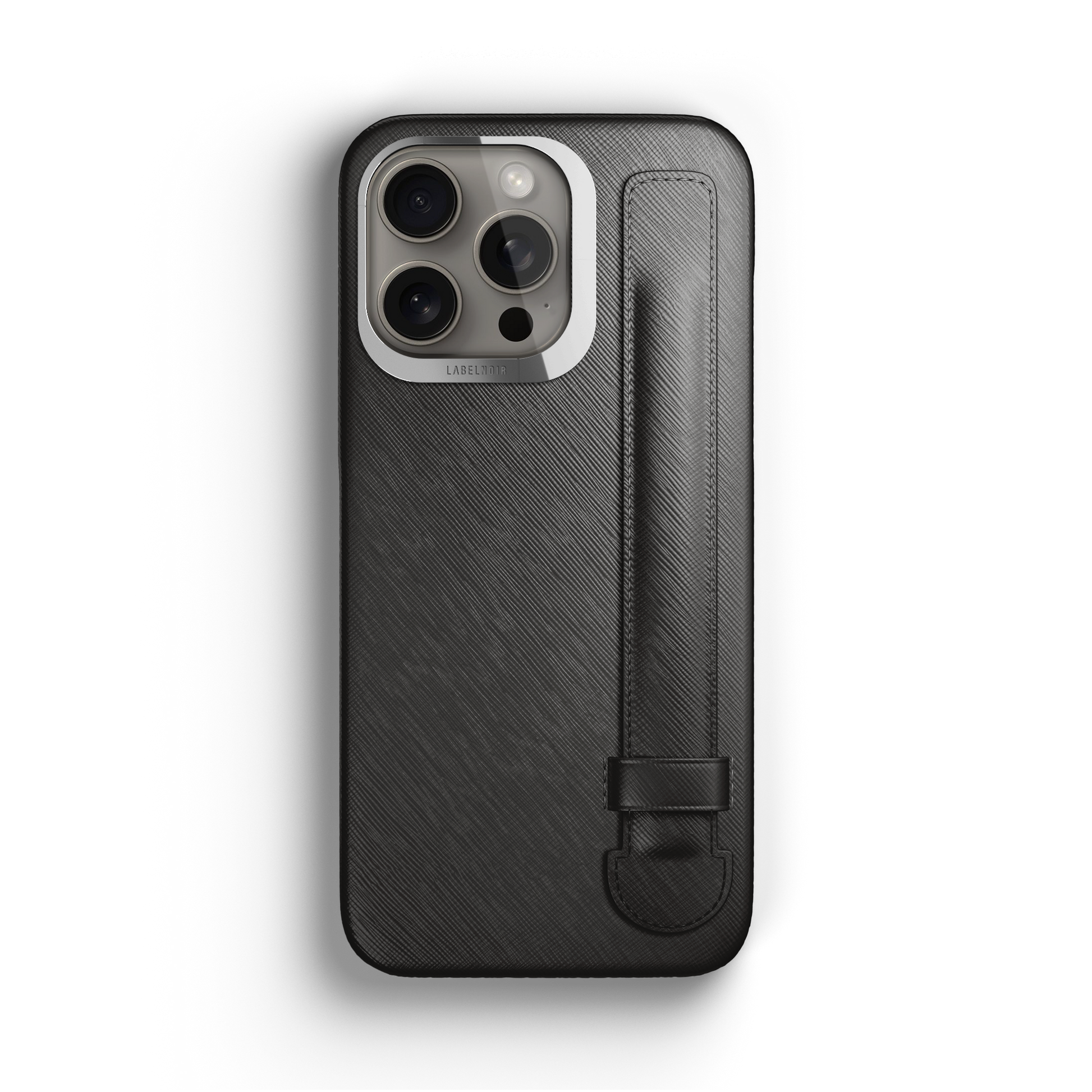 Iphone 16 Pro Black Saffiano Strap Case | Magsafe