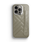 Iphone 15 Pro Taupe Quilted Strap Case