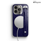 Iphone 15 Pro Max Navy Blue Alligator Removable Strap Case | Magsafe