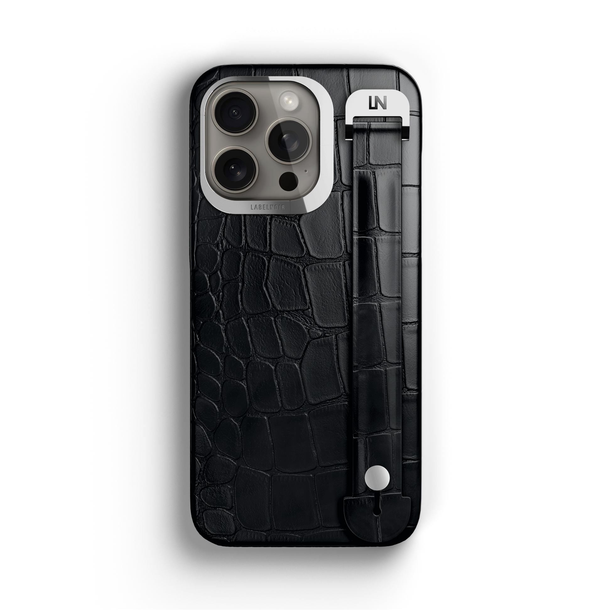 Iphone 16 Pro Max Black Alligator Removable Strap Case | Magsafe