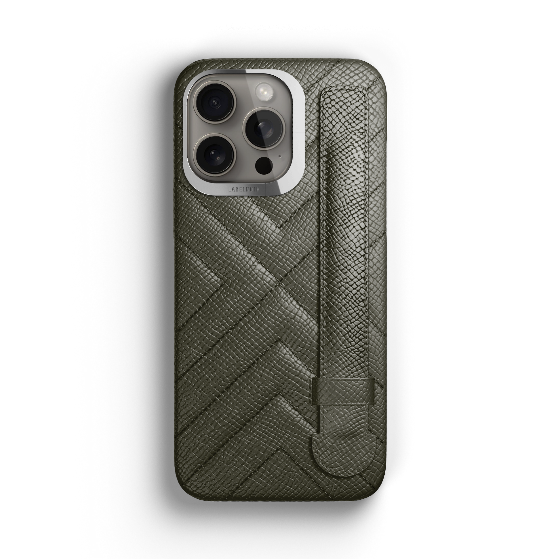 Iphone 15 Pro Kaki Quilted Strap Case