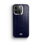 Iphone 14 Pro Navy Blue Alligator Case | Magsafe