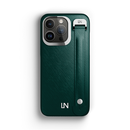 Iphone 14 Pro Green Sapin Saffiano Removable Strap Case | Magsafe