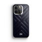  Iphone 13 Pro Navy Blue Quilted Case
