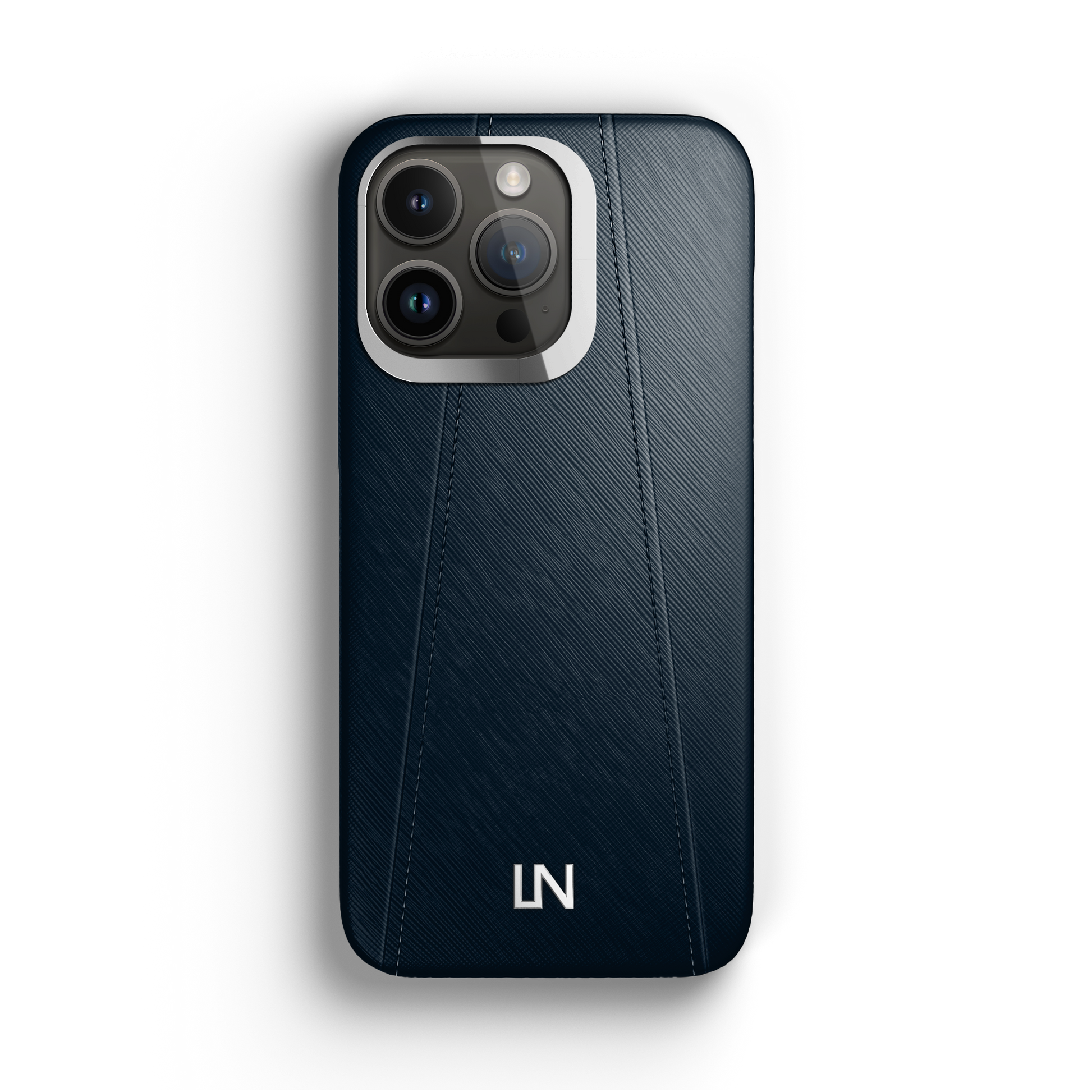 Iphone 13 Pro Navy Blue Saffiano Case | Magsafe