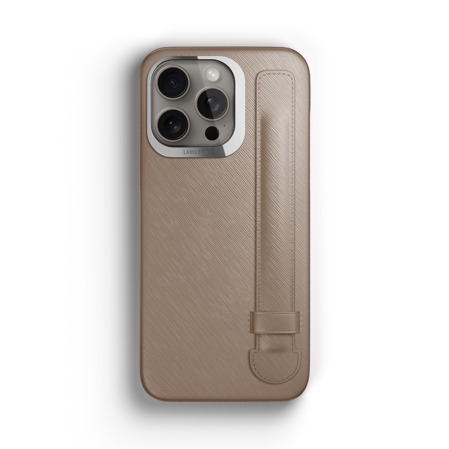 Iphone 16 Pro Taupe Saffiano Strap Case | Magsafe