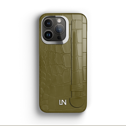 Iphone 13 Pro Kaki Alligator Strap Case | Magsafe