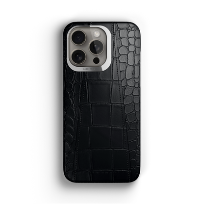 Iphone 15 Pro Black Alligator Case | Magsafe