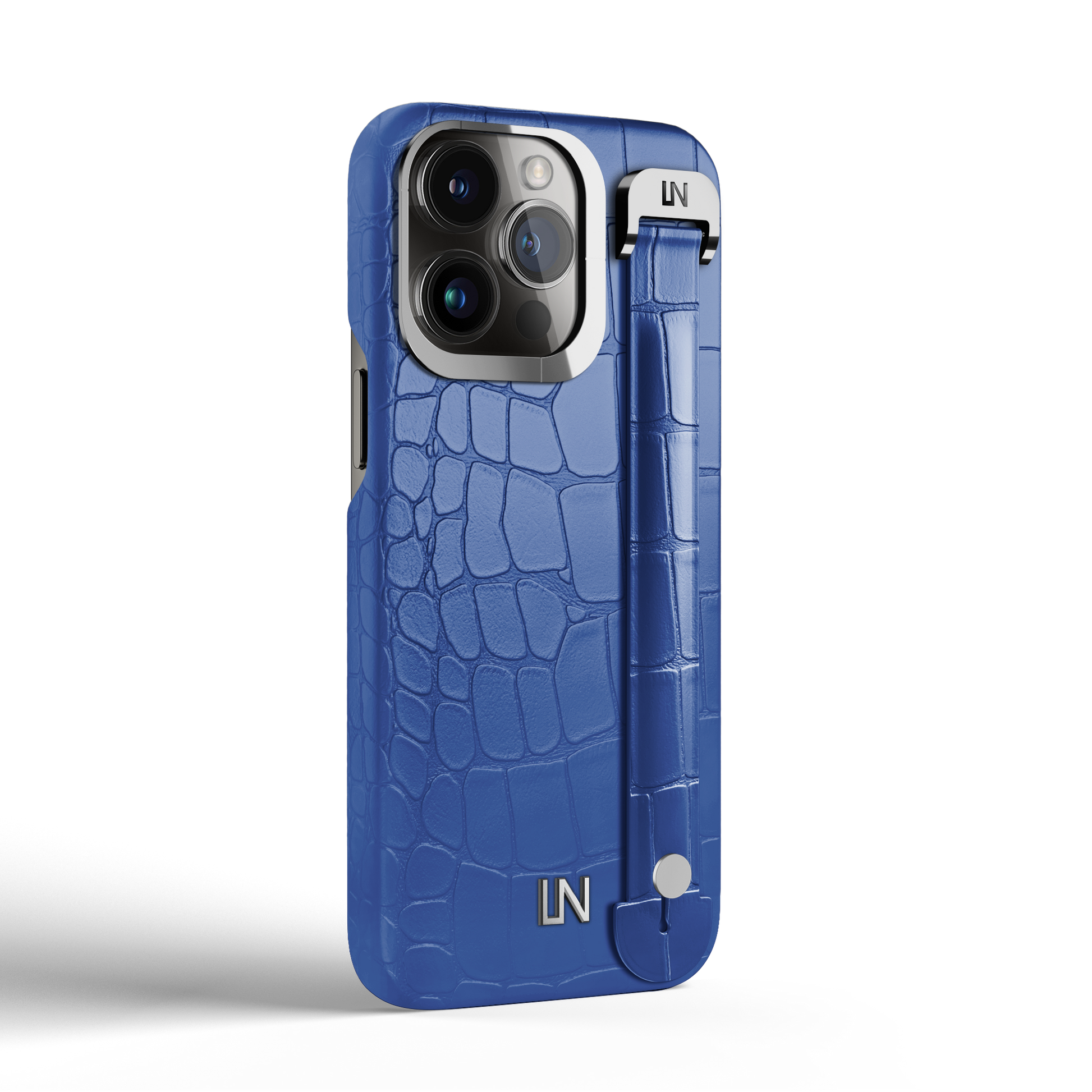 Iphone 14 Pro Phantom Blue Alligator Removable Strap Case | Magsafe