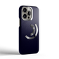 Iphone 15 Pro Navy Blue Ornate Case | Label Noir Genève