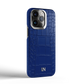 Iphone 14 Pro Blue Peony Alligator Case | Magsafe