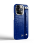 Iphone 13 Pro Blue Peony Alligator Removable Strap Case | Magsafe