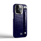 Iphone 14 Pro Navy Blue Alligator Removable Strap Case | Magsafe