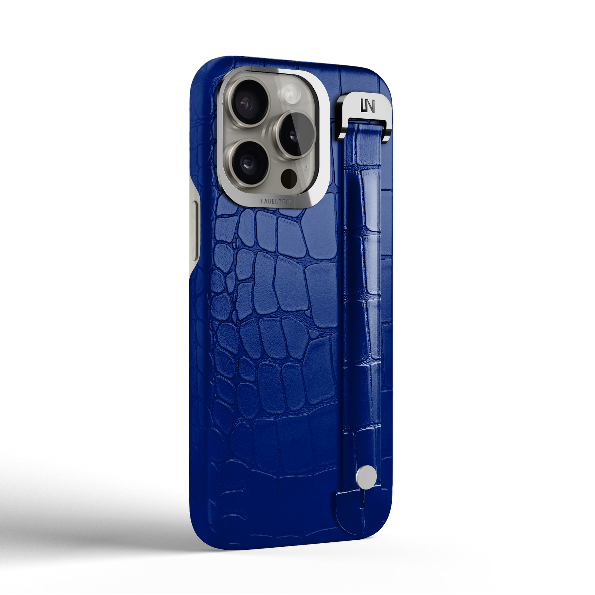 Iphone 16 Pro Blue Peony Alligator Removable Strap Case | Magsafe