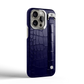 Iphone 16 Pro Max Navy Blue Alligator Removable Strap Case | Magsafe